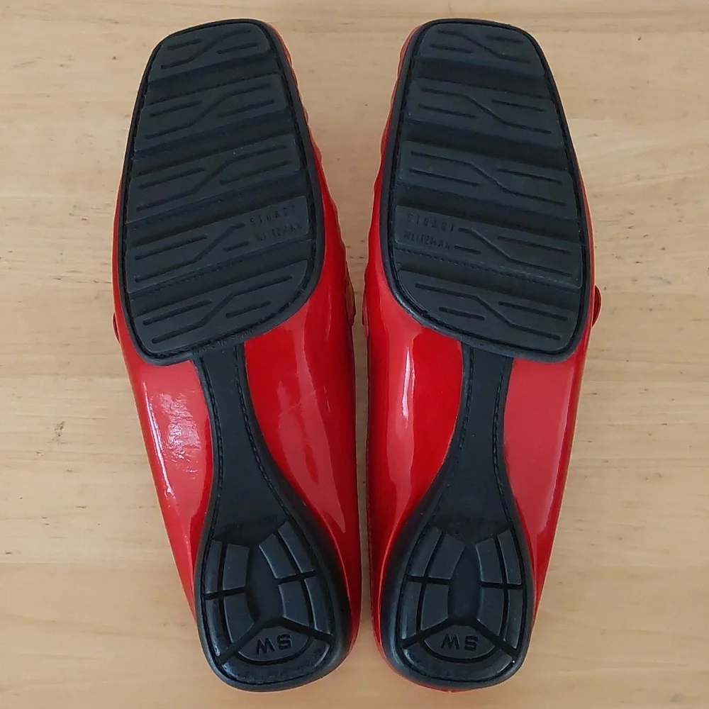 Stuart Weitzman Red Patent Leather Mules - Picture 12 of 15